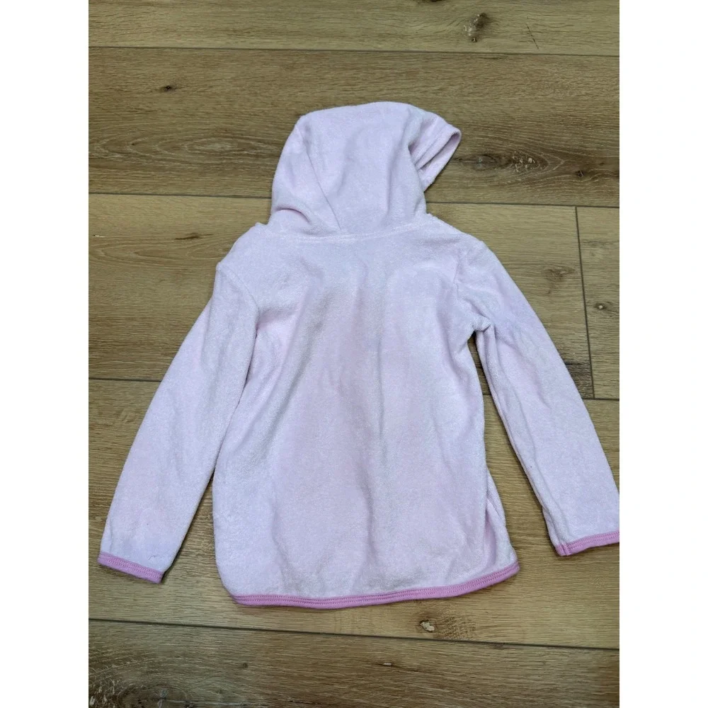 OshKosh Bgosh Toddler Girls Pink Terry Cloth Hoodie Heart Pullover Size 2T
